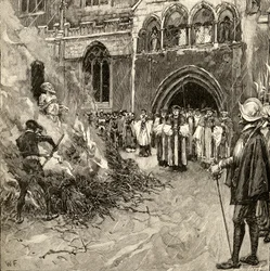 Martyrdom of John Hooper (c.1495-1555) at Gloucester