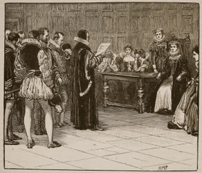 Mary Queen of Scots Receiving Intimation of Her Doom, Illustration from Cassell
