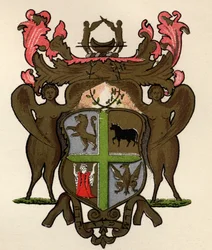 Masonic Banner in the possession of the Lodge of York, c.1776, from The History of Freemasonry, volume II, published by Thomas C. Jack, London, 1883