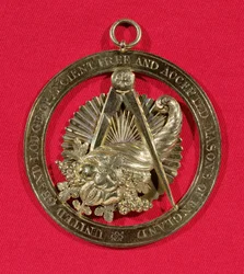 Masonic badge or jewel worn by members of the Grand Stewards Lodge after 1841, mid nineteenth century