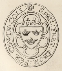 Masonic seal of the Grand Lodge of All England, York, c. 1766, from The History of Freemasonry, volume II, published by Thomas C. Jack, London, 1883