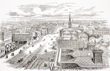 Melbourne, Australia, from The Gallery of Geography by Rev. Thomas Milner, published c.1880
