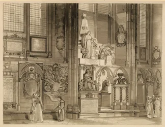 Memorials and statues in Westminster Abbey, London