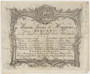 Mason Lucas and Higgons Mercer, trade card