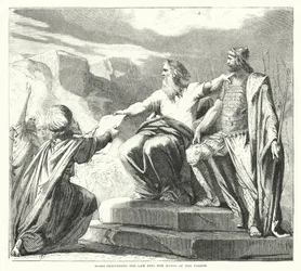 Moses Delivering the Law into the Hands of the Priests