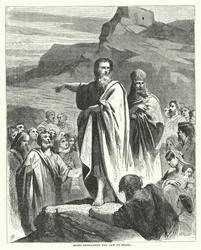 Moses Rehearsing the Law to Israel