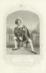 Mr E L Davenport as Benedick, Much Ado About Nothing, Act II, Scene III