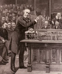Mr. Gladstone Explaining to the House of Commons his Scheme for the Government of Ireland, from 