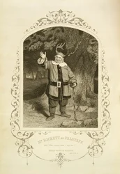 Mr Hackett as Falstaff, Act V Scene 5, in The Merry Wives of Windsor by William Shakespeare, engraved by George Hollis from a daguerreotype