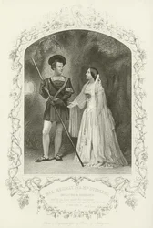 Mr L Murray and Mrs Stirling as Orlando and Rosalind, As You Like It, Act V, Scene IV