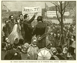 Mr. Phelps Planting the Shakespeare Oak on Primrose Hill, London