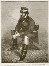 Mr. W. H. Russell, Times Correspondent in the Crimea, illustration from Cassell