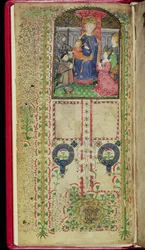 Dedication page from a Book of Hours belonging to Margaret Beauchamp, c.1424