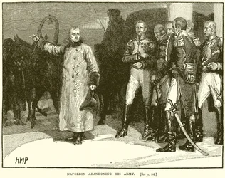 Napoleon abandoning his Army