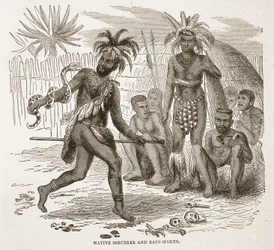 Native Sorcerer and Rain-maker, illustration from The Pictorial Edition of the Life and Discoveries of David Livingstone by J. Ewing Richie