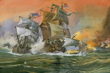 Naval Battle Scene