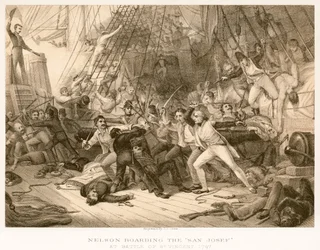 Nelson Boarding the San Josef