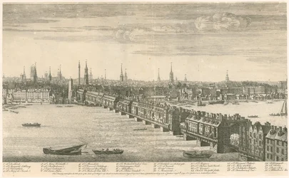 Old London Bridge - Bucks View 1749
