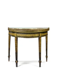 One of a pair of George III tea-tables, possibly Irish