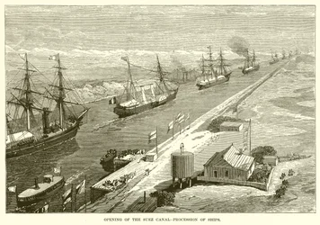 Opening of the Suez Canal--Procession of Ships