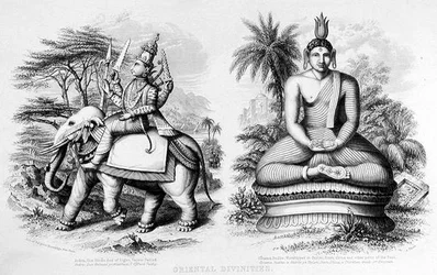 Oriental Divinities, engraved by A. Thorn, from 