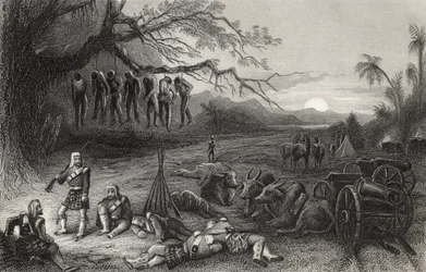 Outlying picket of the Highland Brigade at Benares, from 