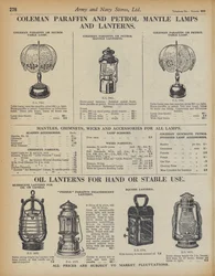 Page from Army and Navy Stores Catalogue