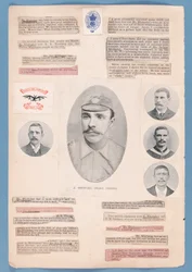 Page from a scrapbook compiled by Nat Whittaker during the 1895-96 season