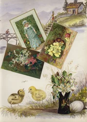 Page from late Victorian scrapbook