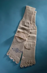 Pair of Ankle-Length Knitted Socks with Separate Toes, Dr. Jaeger