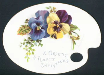 Pansies on artists palette