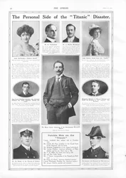 Passengers on RMS Titanic, Photographs and Information about Notable People Connected with Titanic, from The Sphere, 27 April 1912