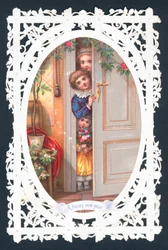 Peeping round the door