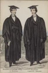 Pensioner of Pembroke College in mourning, Pensioner, Christs College