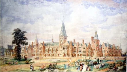 Perspective design for a school or college (c.1865)