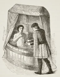 Physician Bleeding a Patient in the 15th Century, from 