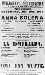 Playbill for Her Majesty