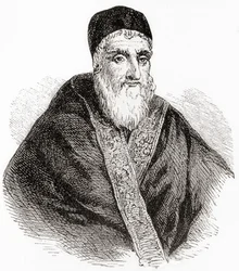 Pope Sixtus V or Xystus V, born Felice Peretti di Montalto, from Ward and Lock
