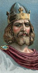 Portrait of Alfred the Great, King of Wessex, 800s A.D - From series 