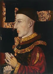 Portrait of Henry V (1387-1422) (during restoration)