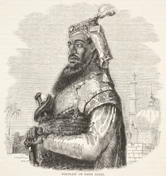 Portrait of Nana Sahib, illustration from Cassell