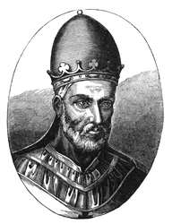 Portrait of Pope Honorius III, illustration from 
