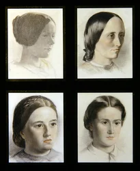 Portraits of young ladies, c.1830