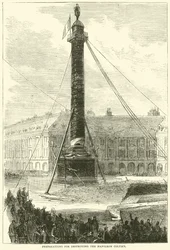 Preparations for Destroying the Napoleon Column, April 1871