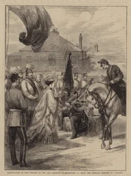 Presentation of New Colours to the 106th Regiment at Parkhurst by HRH the Imperial Princess of Germany (engraving)
