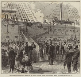 Prince Tokugawa Minbutaiho visiting the Serapis at Portsmouth