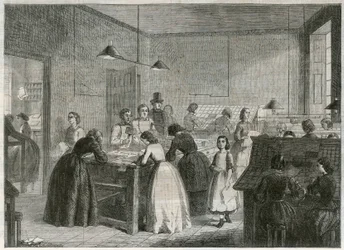 Printing office (Victoria Press) in Great Coram Street, for the employment of women as compositors