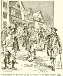 Procession in New York in Opposition to the Stamp Act