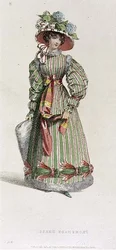 Promenade Dress, Fashion Plate from Ackermann