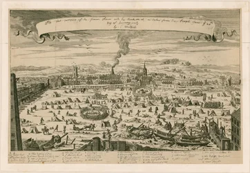 Prospect of the Frozen Thames, as Taken from the Temple Stairs on 20 January 1715-16